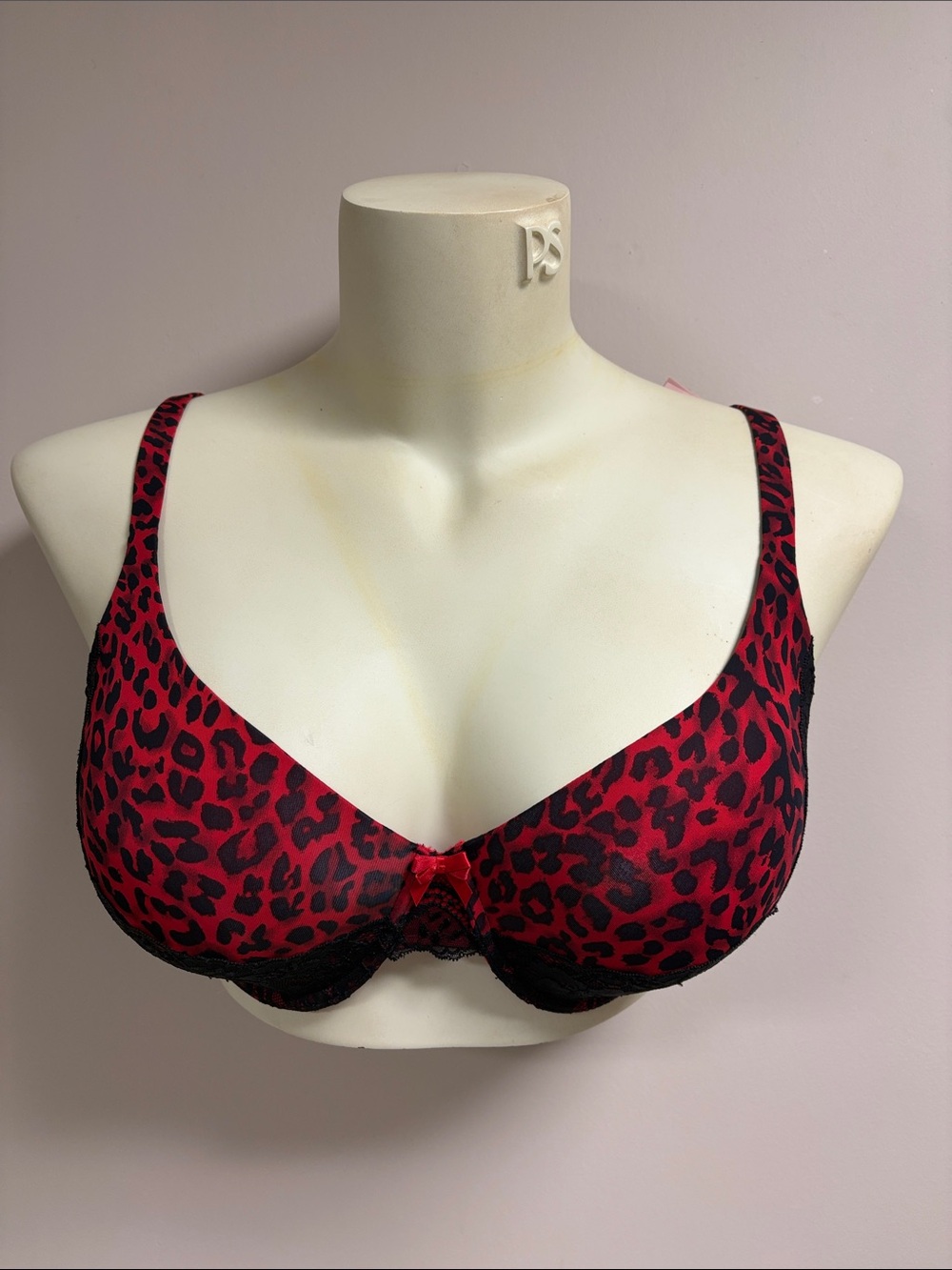 La Vie En Rose My Memory Red Leopard Bra 38DD